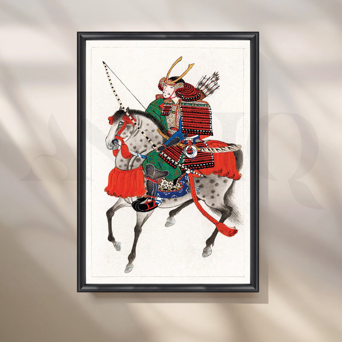 Samurai Horseman Canvas Painting for Living Room or Office – Asha Art Studio – Image 3