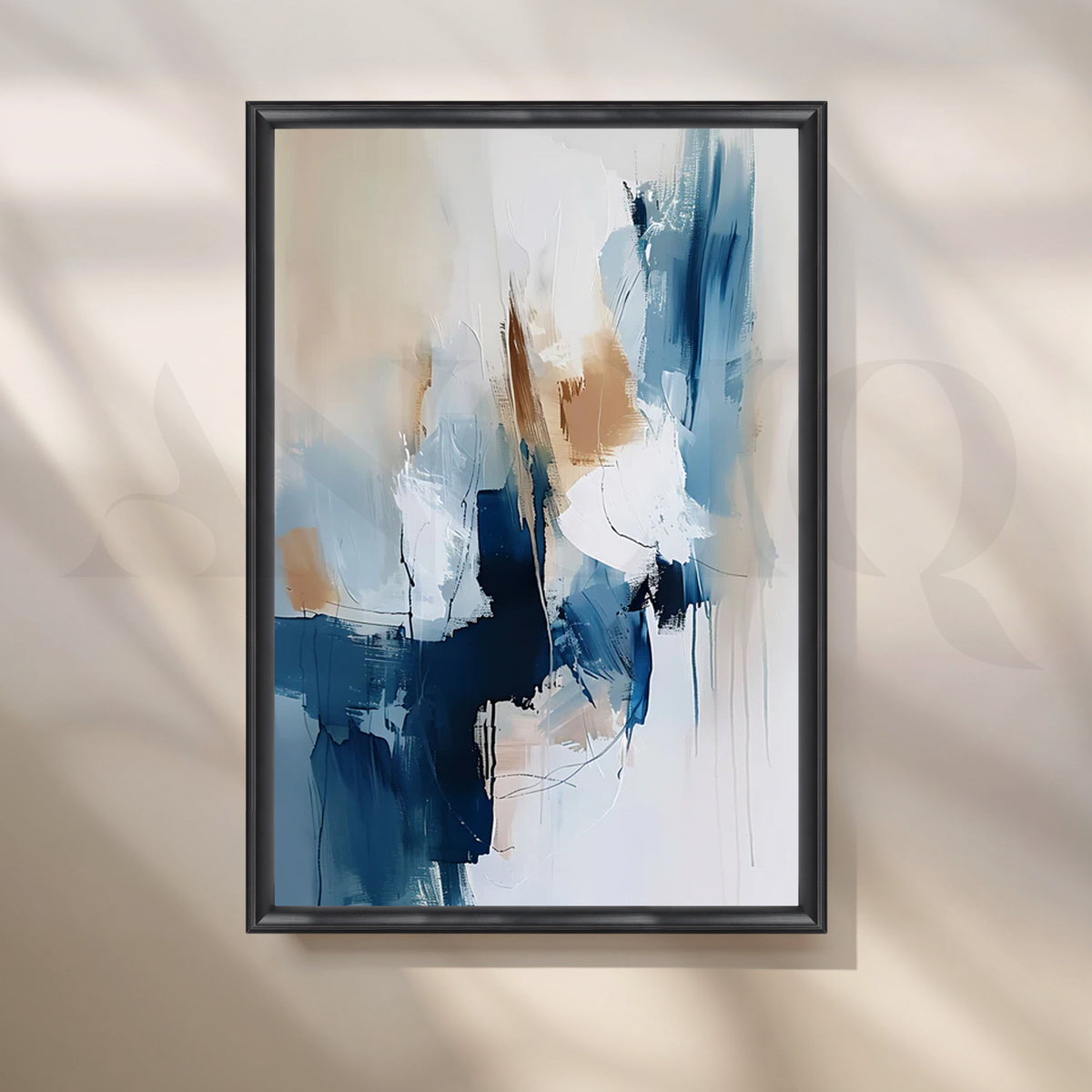 Coastal Calm Canvas Painting for Living Room – Asha Art Studio – Image 3