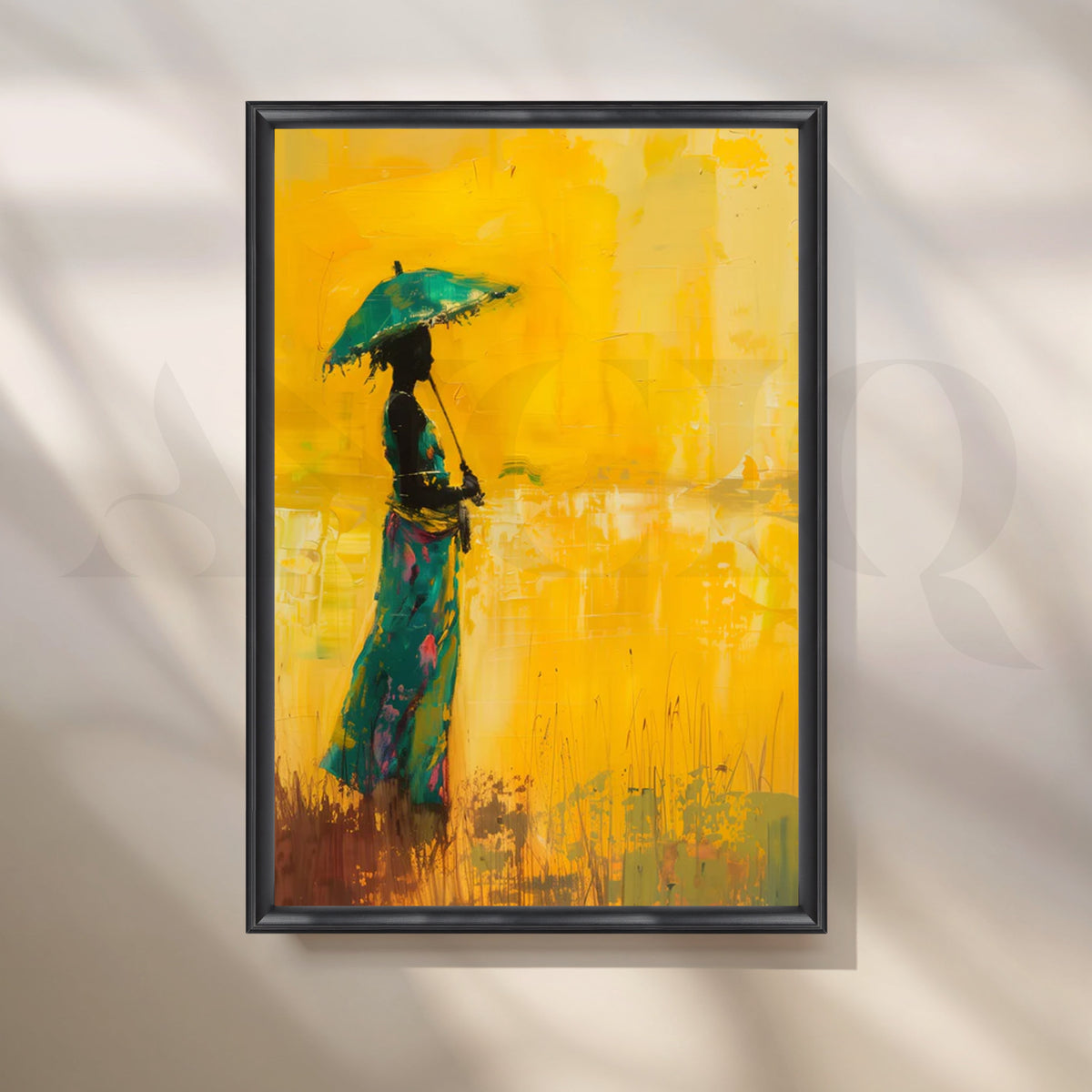 Sunlit Stroll Canvas Artwork – Asha Art Studio – Image 3