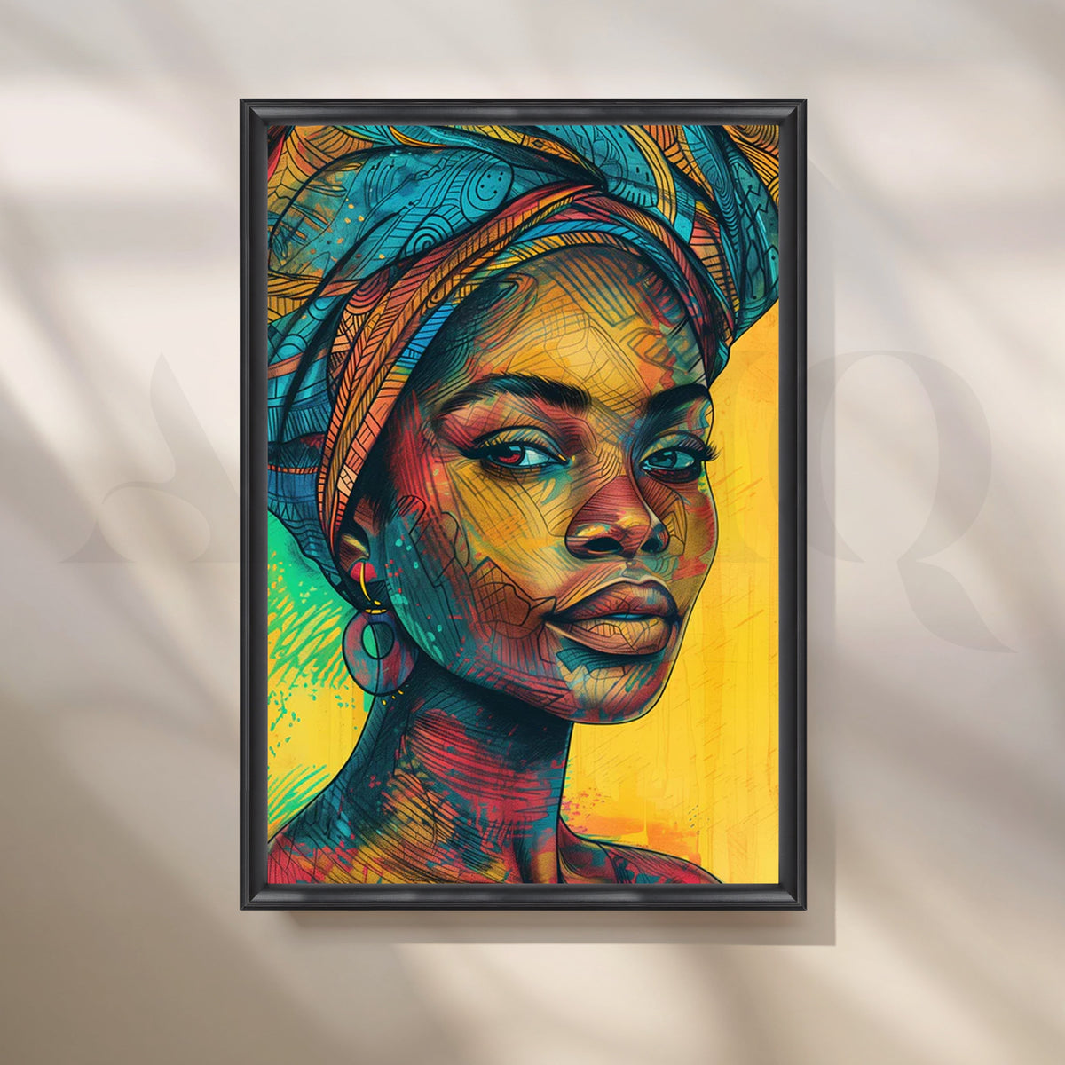 Serene Heritage Canvas Pop Art – Asha Art Studio – Image 3