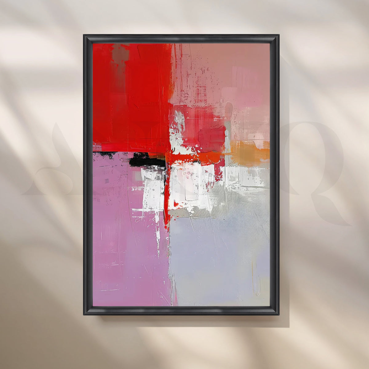Blush & Ember Abstract Canvas Artwork – Asha Art Studio – Image 3