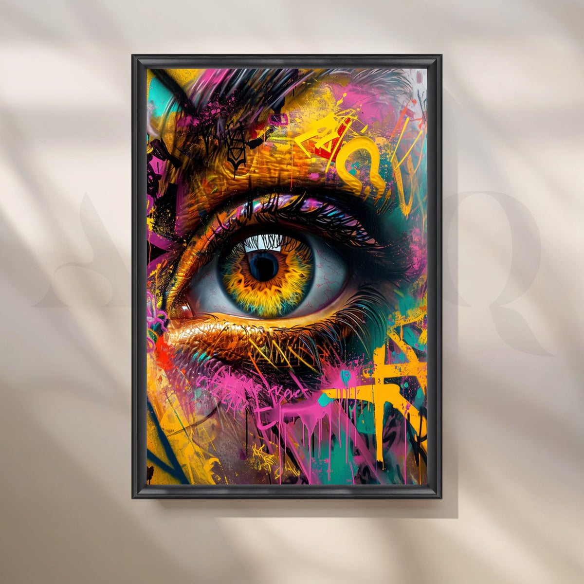 Graffiti Eye Wall Pop Art – Asha Art Studio – Image 3
