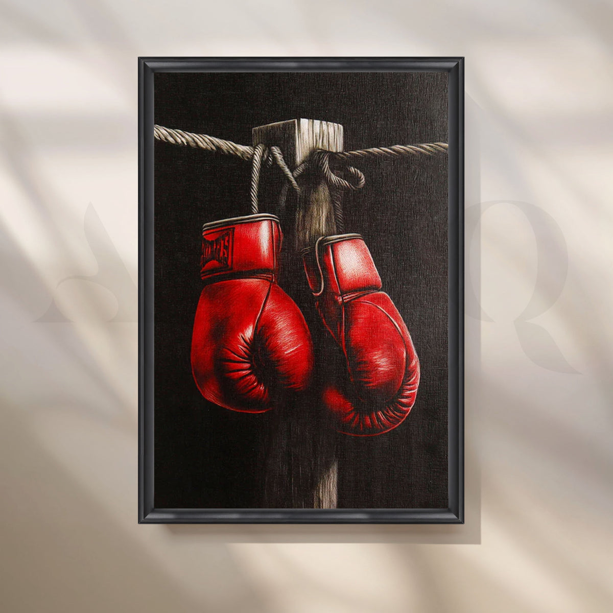 Red Boxing Gloves Canvas Pop Art – Asha Art Studio – Image 3