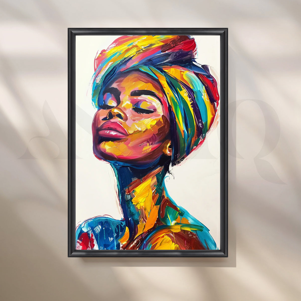 Chromatic Grace Canvas Painting for Living Room – Asha Art Studio – Image 3