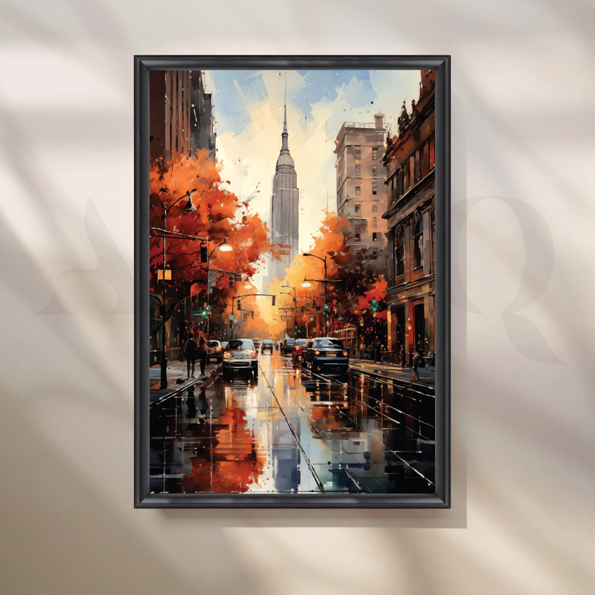 Autumn in Manhattan Canvas Artwork – Asha Art Studio – Image 3