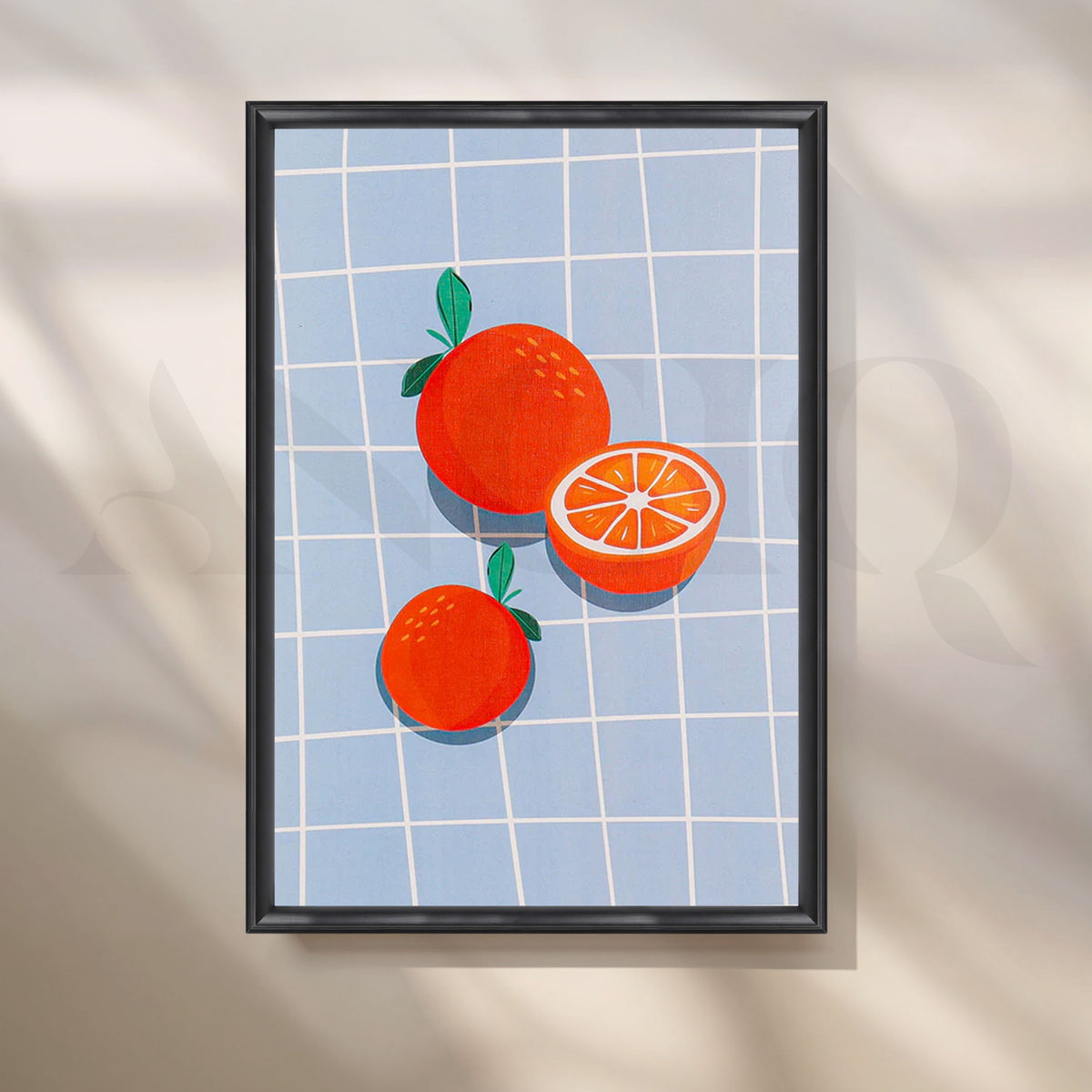 Citrus Grid Minimal Canvas Pop Art – Asha Art Studio – Image 3