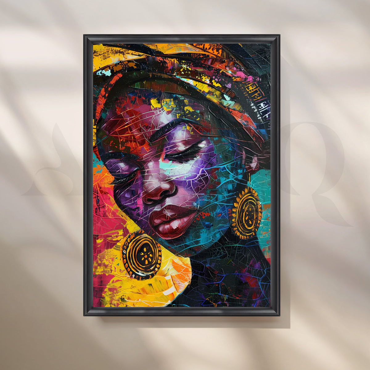 Serene Radiance Canvas Painting for Bedroom – Asha Art Studio – Image 3