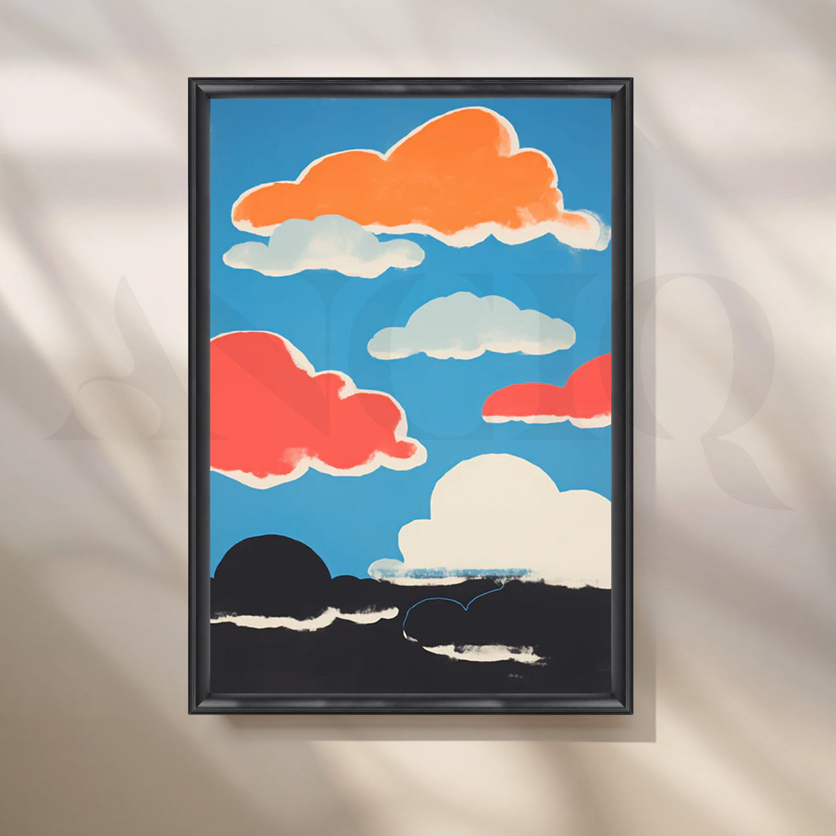 Vivid Clouds Wall Poster – Asha Art Studio – Image 3