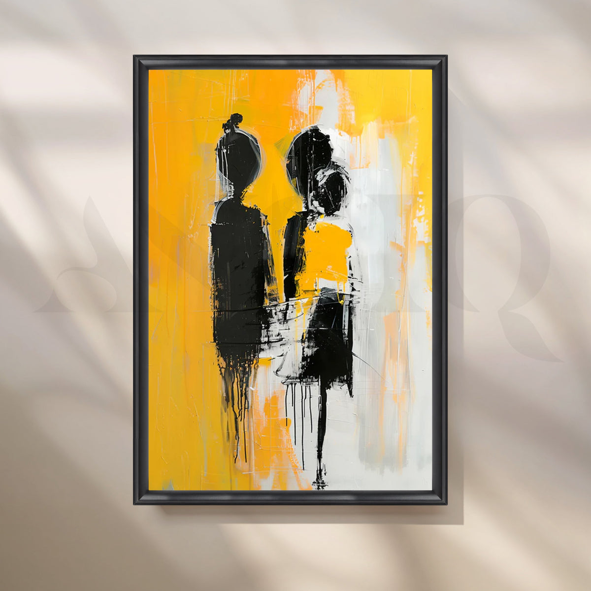 Sunlit Silhouettes Canvas Painting for Modern Living Rooms – Asha Art Studio – Image 3