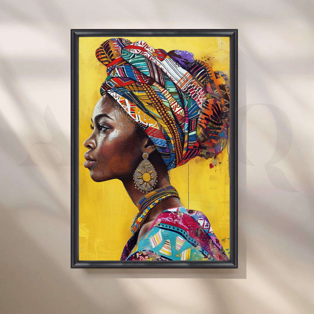 Patterned Grace Canvas Painting for Home Office – Asha Art Studio – Image 3