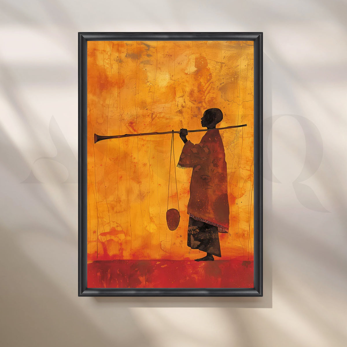 Desert Herald Canvas Painting for Study – Asha Art Studio – Image 3