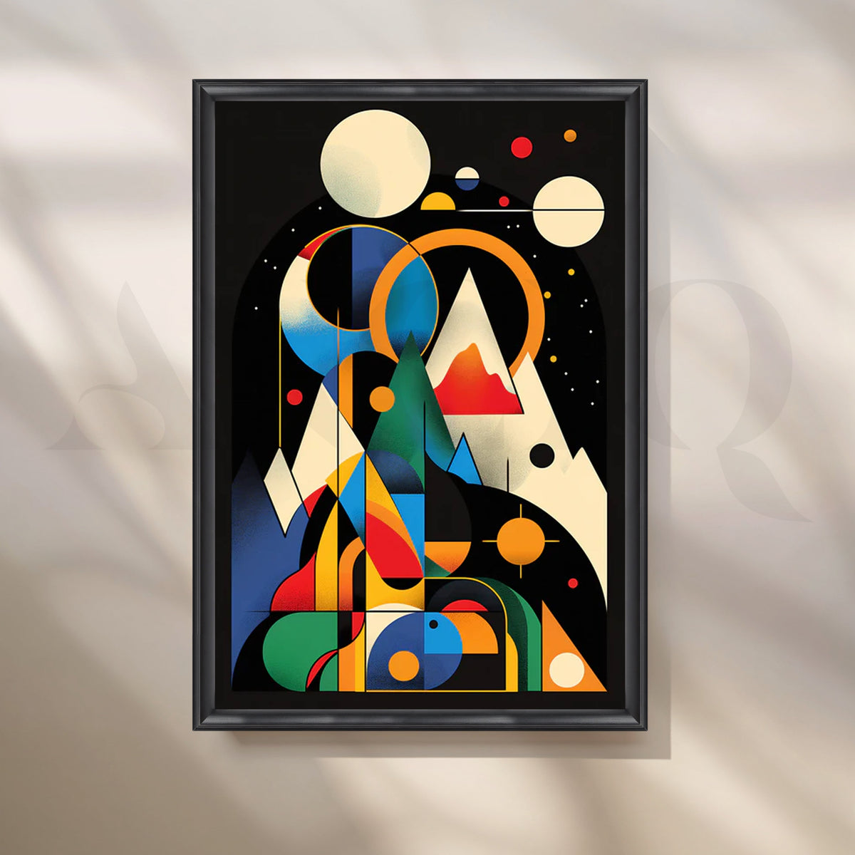 Cosmic Bauhaus Peaks Canvas Pop Art – Asha Art Studio – Image 3