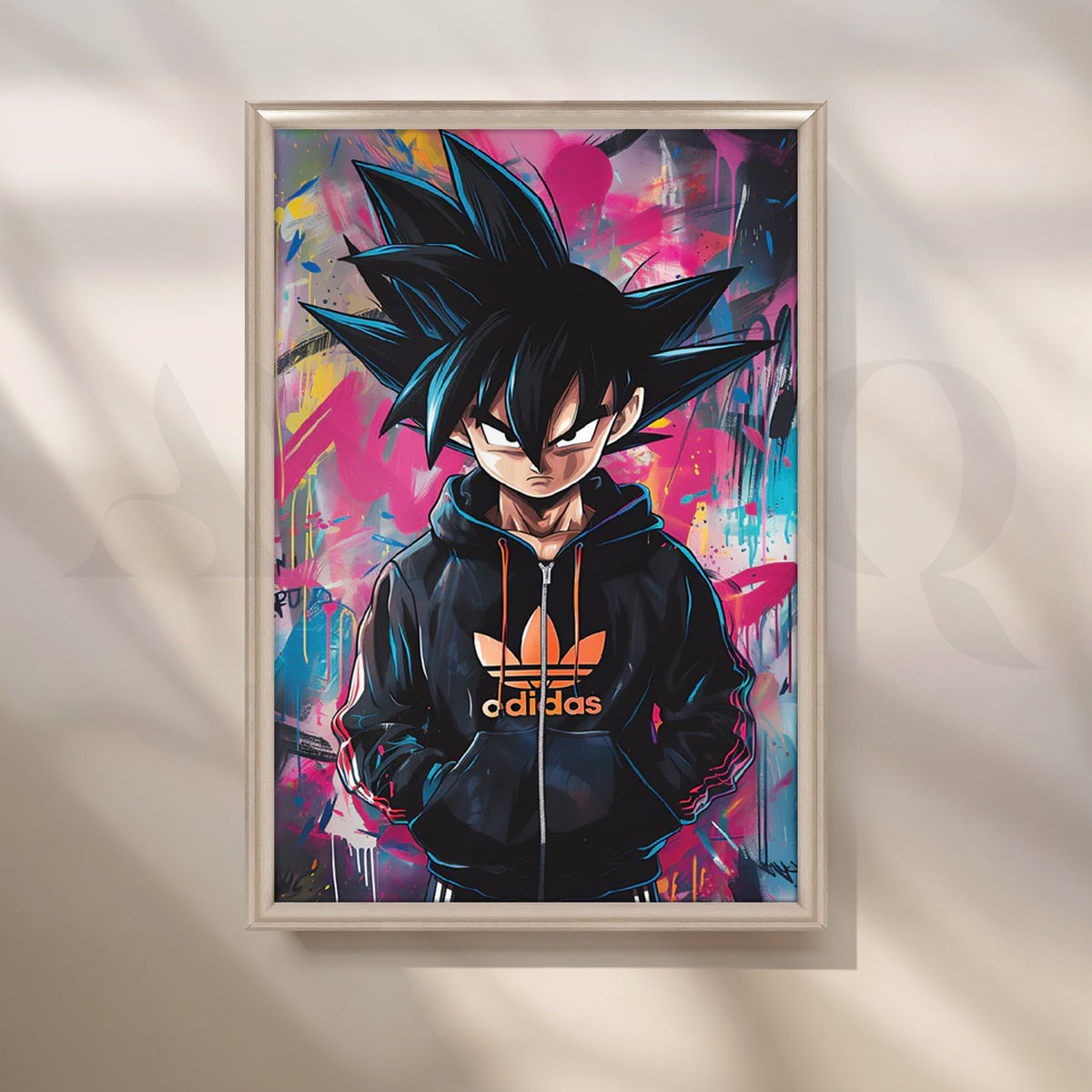 Neon Saiyan Canvas Artwork – Asha Art Studio – Image 4