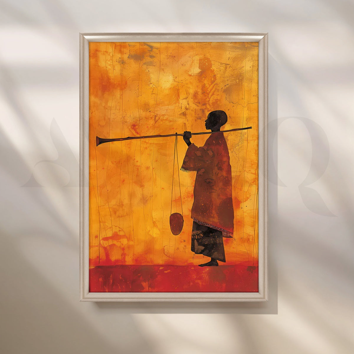 Desert Herald Canvas Painting for Study – Asha Art Studio – Image 4