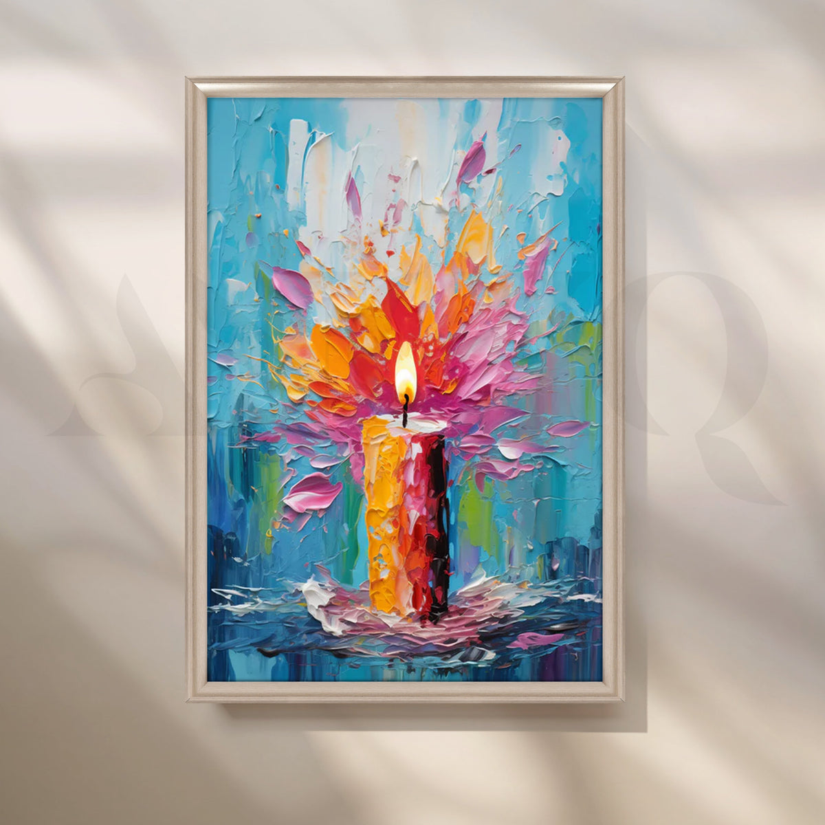 Luminous Bloom Canvas Painting for Cozy Living Room – Asha Art Studio – Image 4