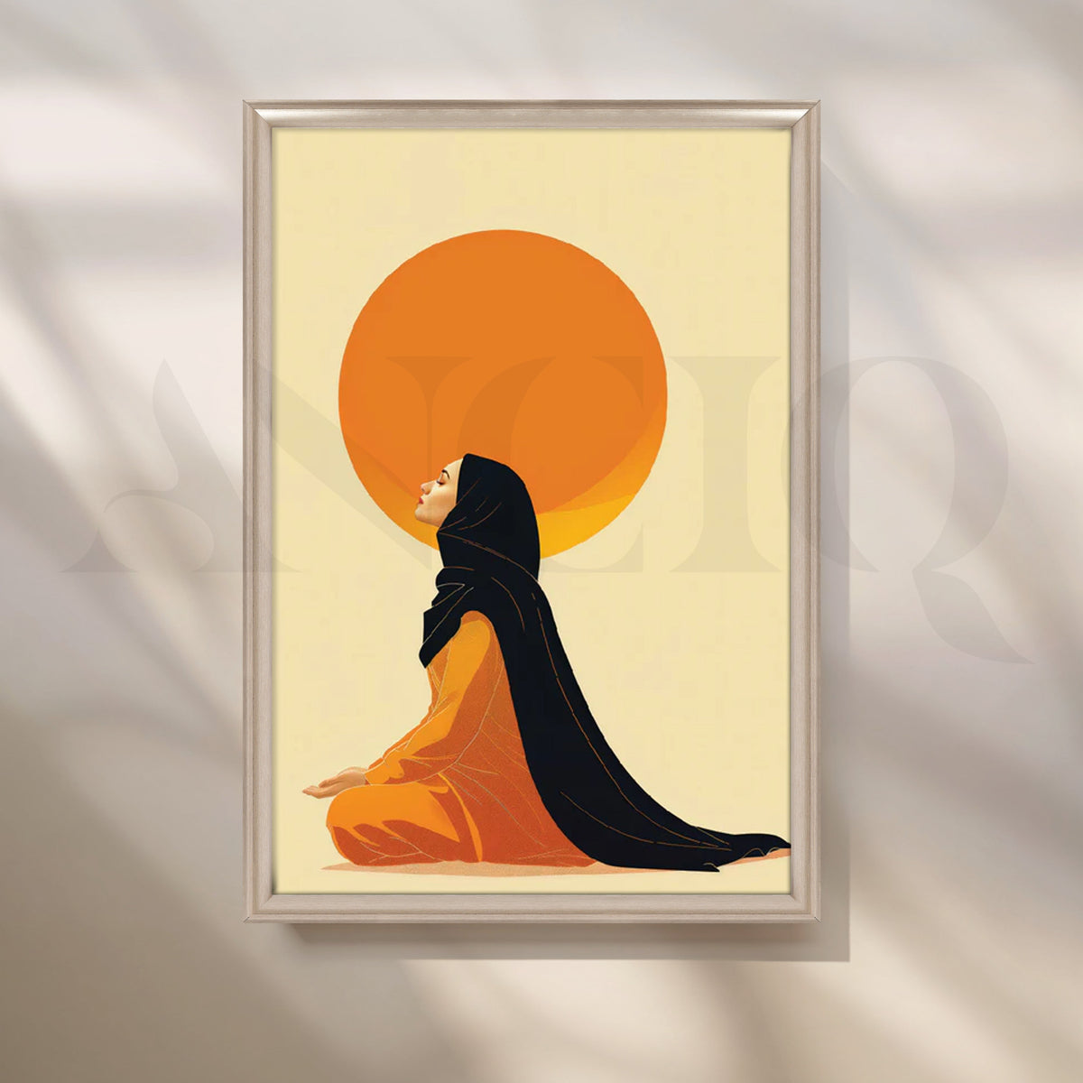 Sunlit Serenity Canvas Painting for Meditation Room – Asha Art Studio – Image 4