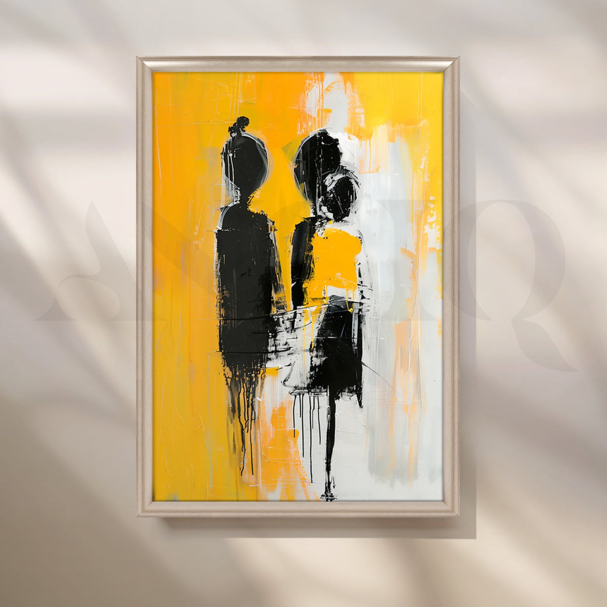 Sunlit Silhouettes Canvas Painting for Modern Living Rooms – Asha Art Studio – Image 4