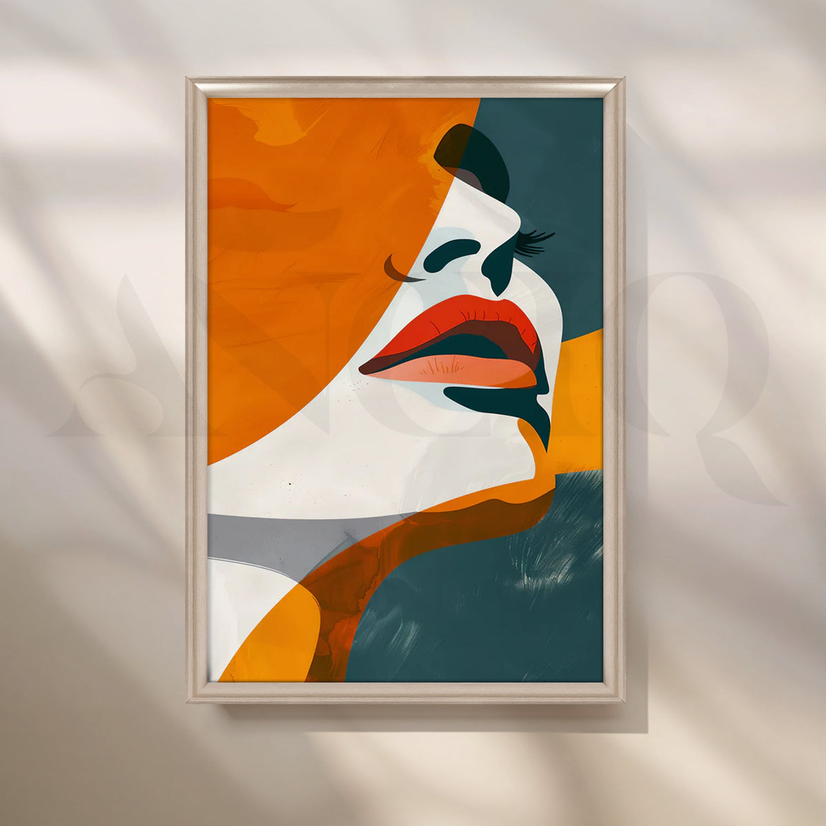 Saffron Hat Muse Canvas Artwork – Asha Art Studio – Image 4