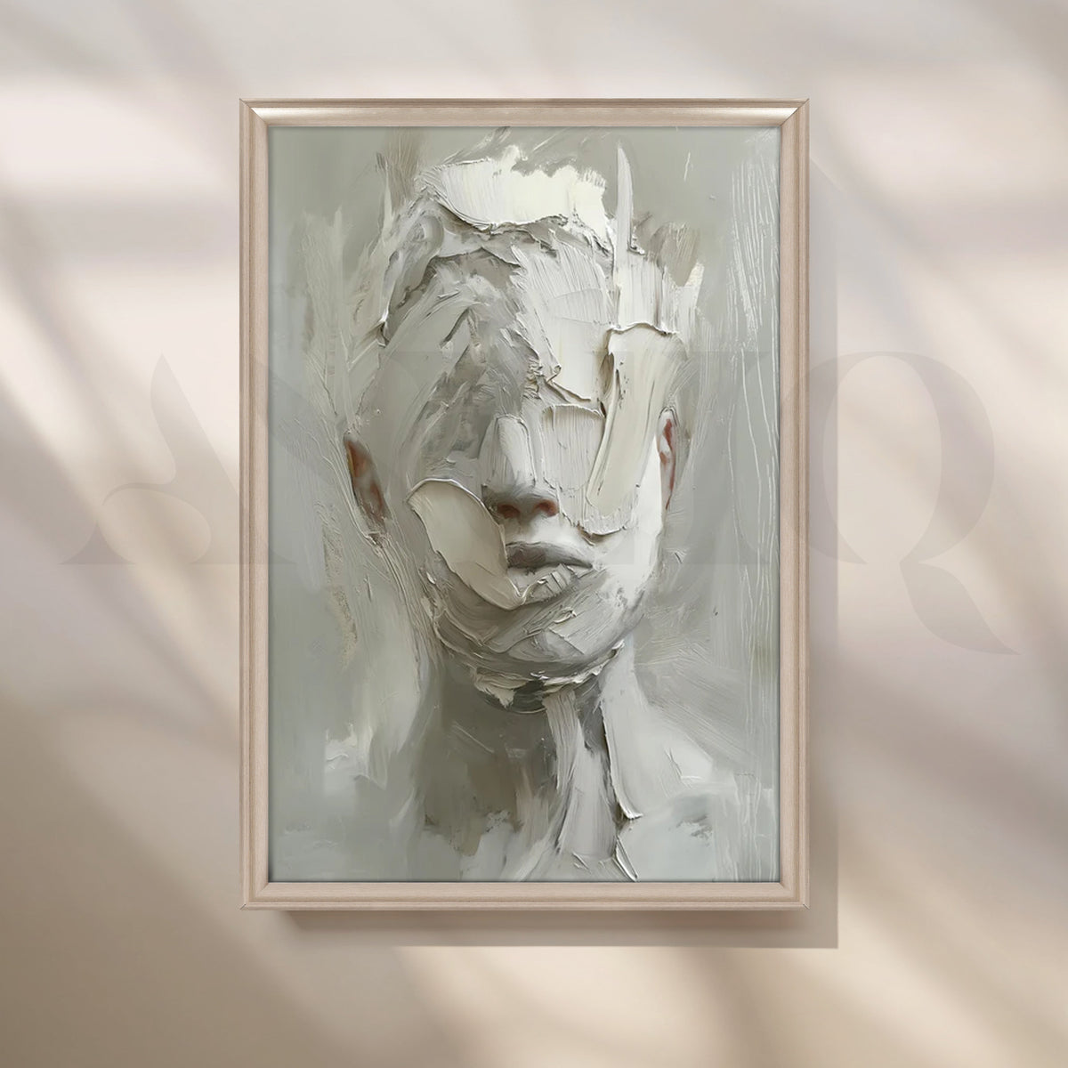 Ivory Muse Canvas Painting for Bedroom – Asha Art Studio – Image 4