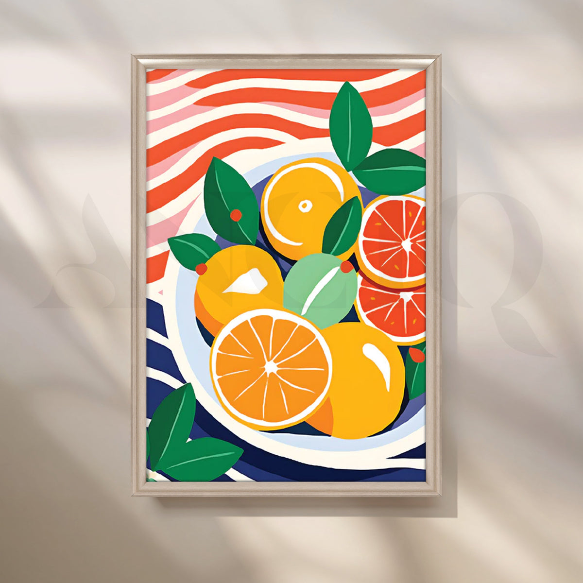 Sunny Citrus Bowl Canvas Artwork – Asha Art Studio – Image 4
