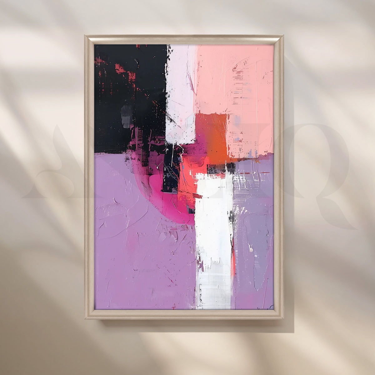 Blush Crossroads Canvas Artwork – Asha Art Studio – Image 4