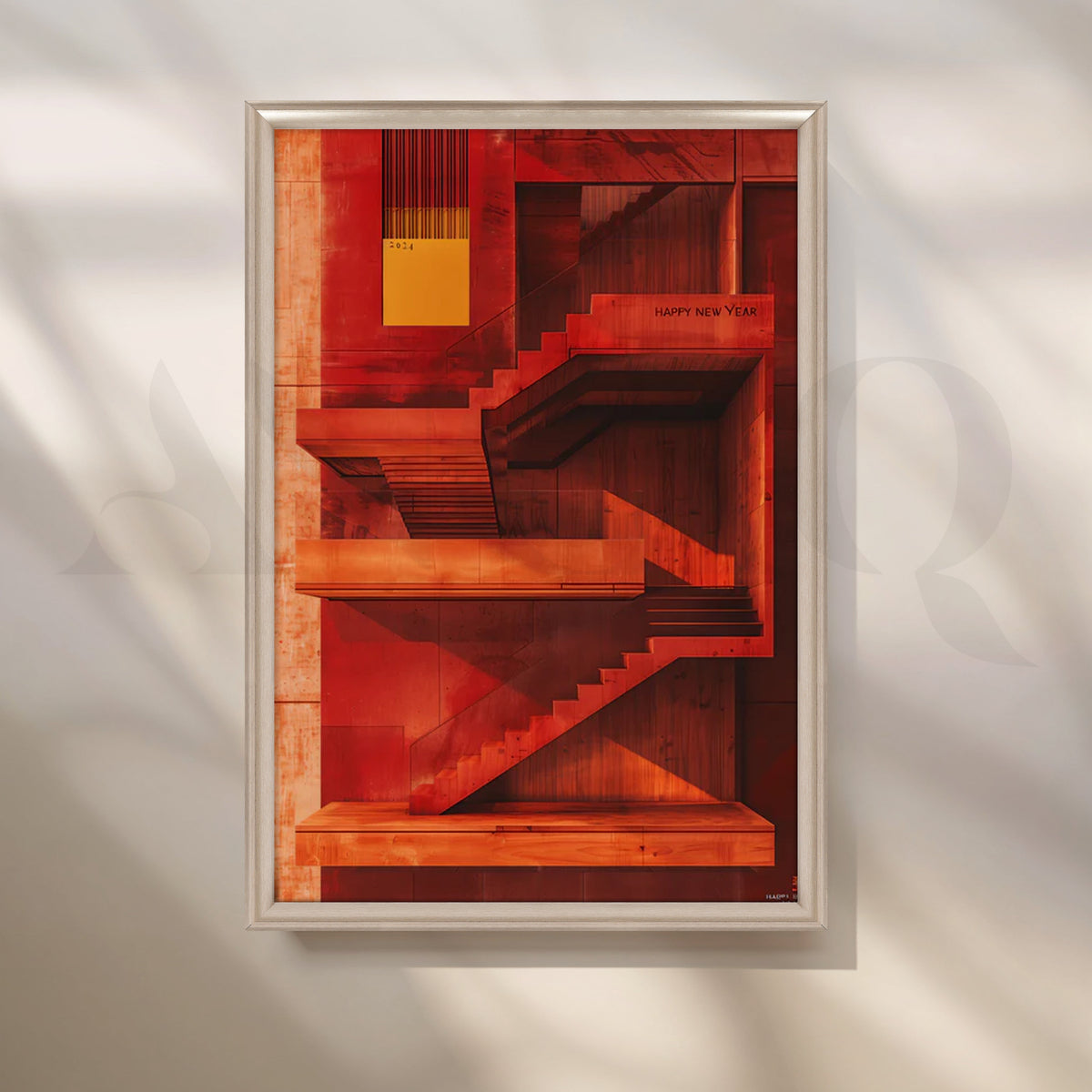 Modern Abstract Staircase Poster – Asha Art Studio – Image 4