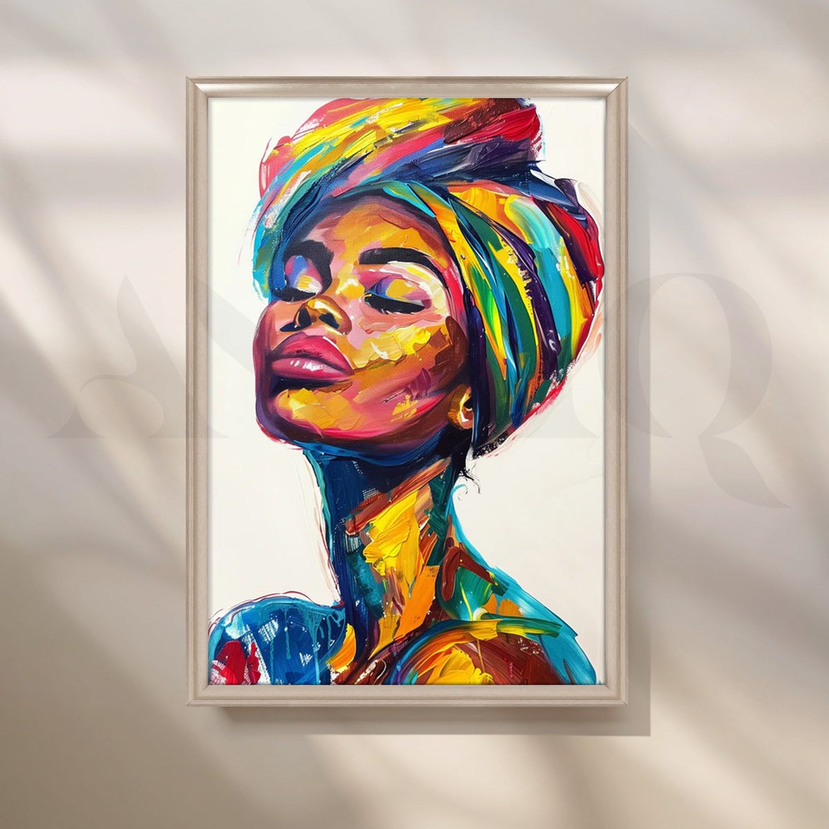 Chromatic Grace Canvas Painting for Living Room – Asha Art Studio – Image 4