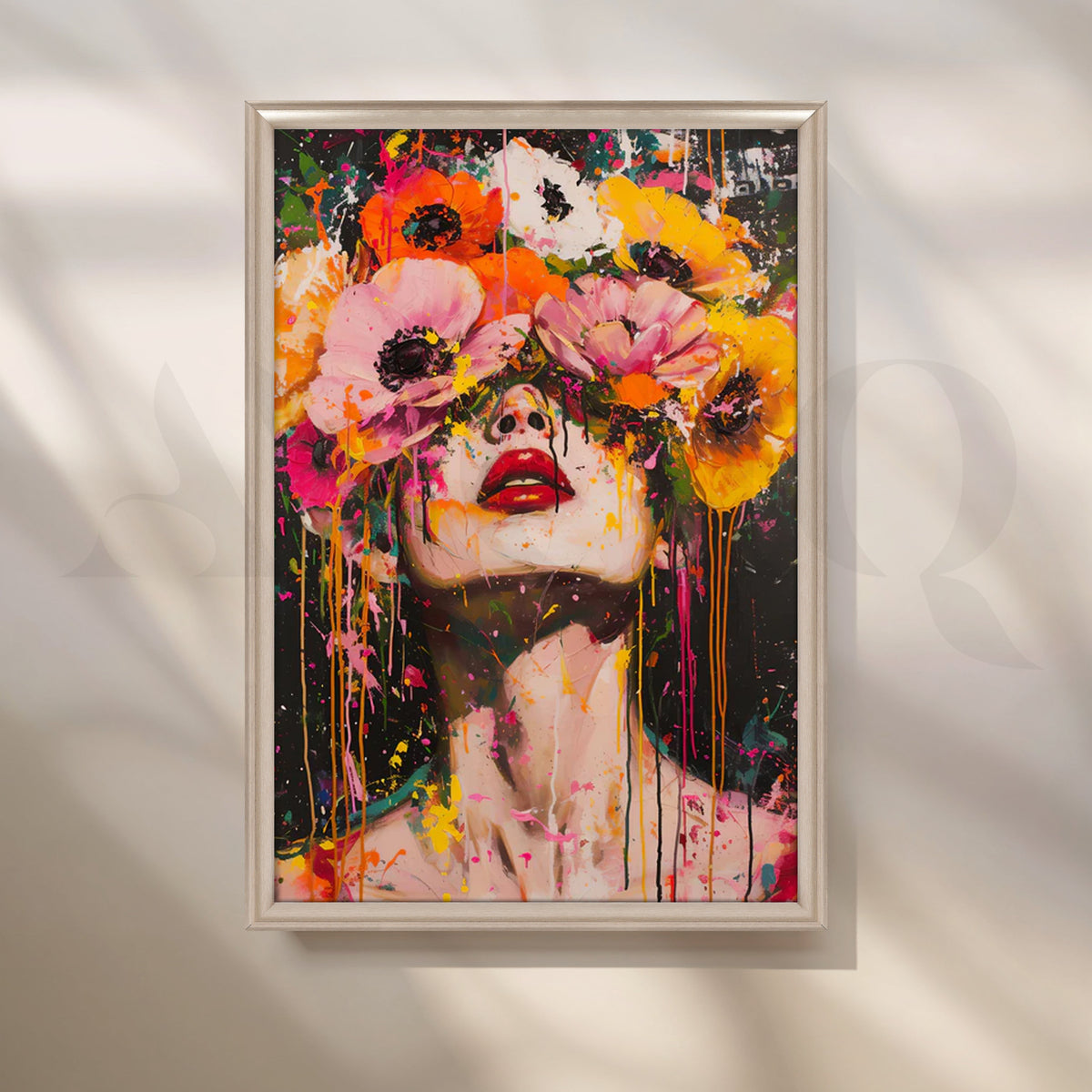 Bloomstorm Canvas Painting for Bedroom – Asha Art Studio – Image 4