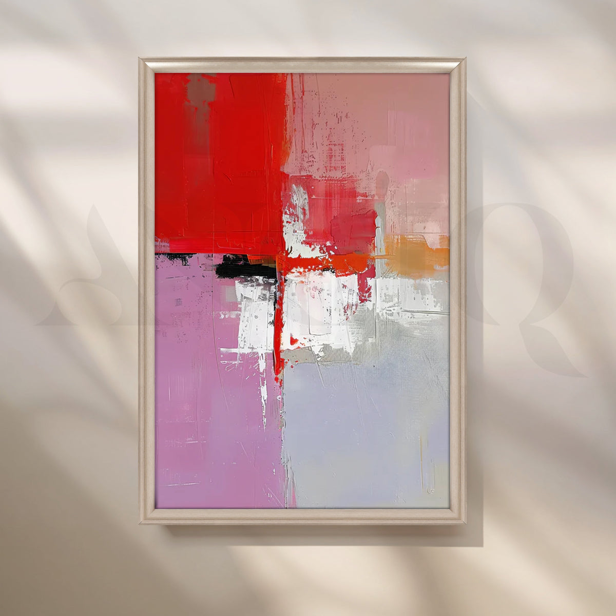 Blush & Ember Abstract Canvas Artwork – Asha Art Studio – Image 4