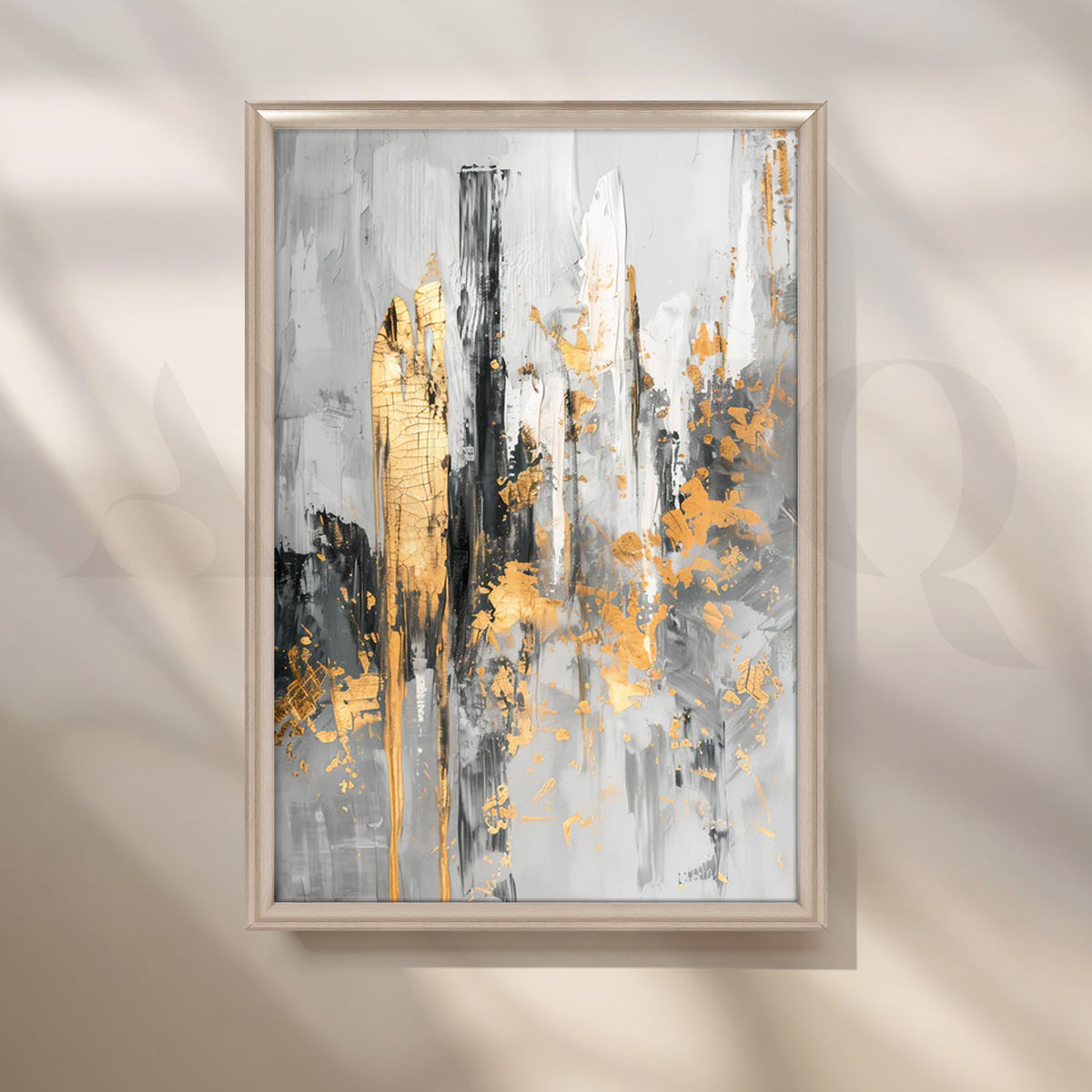 Gilded Echo Canvas Painting for Dining Room – Asha Art Studio – Image 4