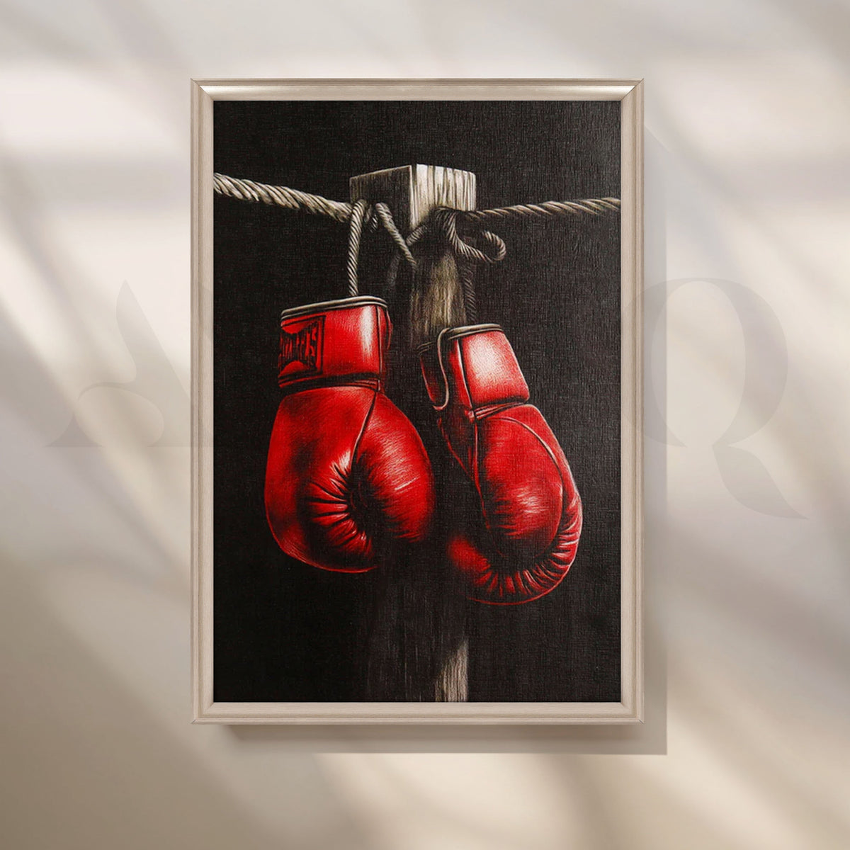 Red Boxing Gloves Canvas Pop Art – Asha Art Studio – Image 4