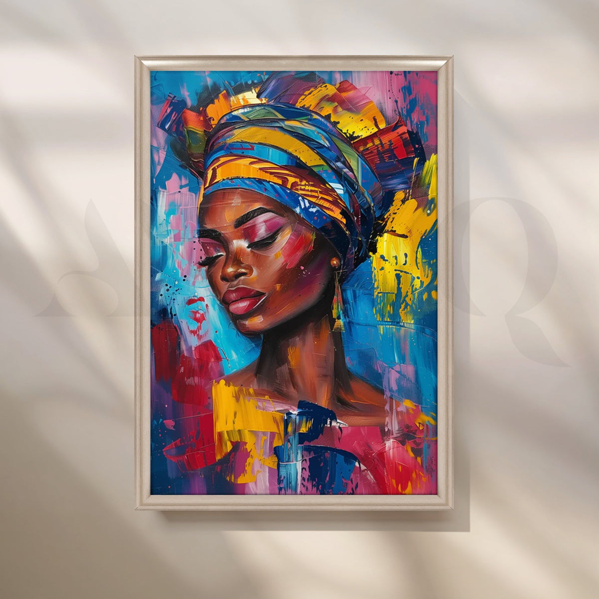 Radiant Tranquility Canvas Painting for Bedroom – Asha Art Studio – Image 4