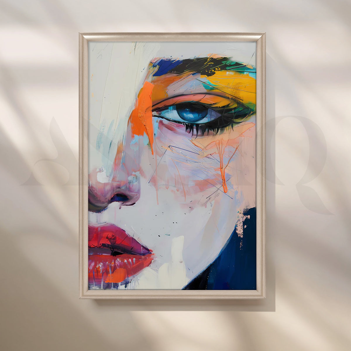 Vivid Gaze Canvas Painting for Modern Living Room – Asha Art Studio – Image 4
