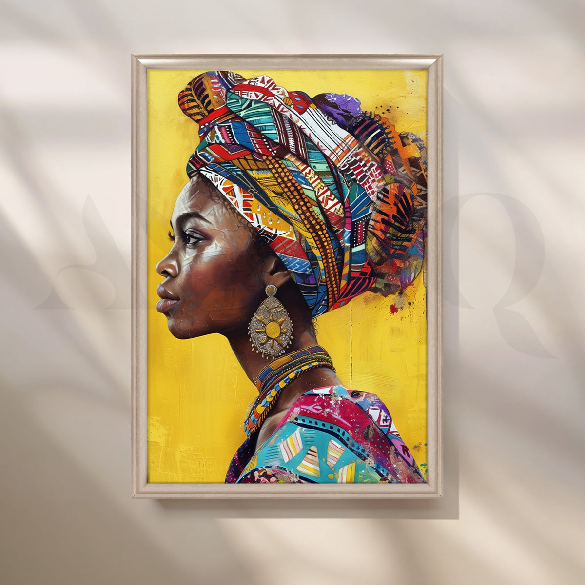 Patterned Grace Canvas Painting for Home Office – Asha Art Studio – Image 4