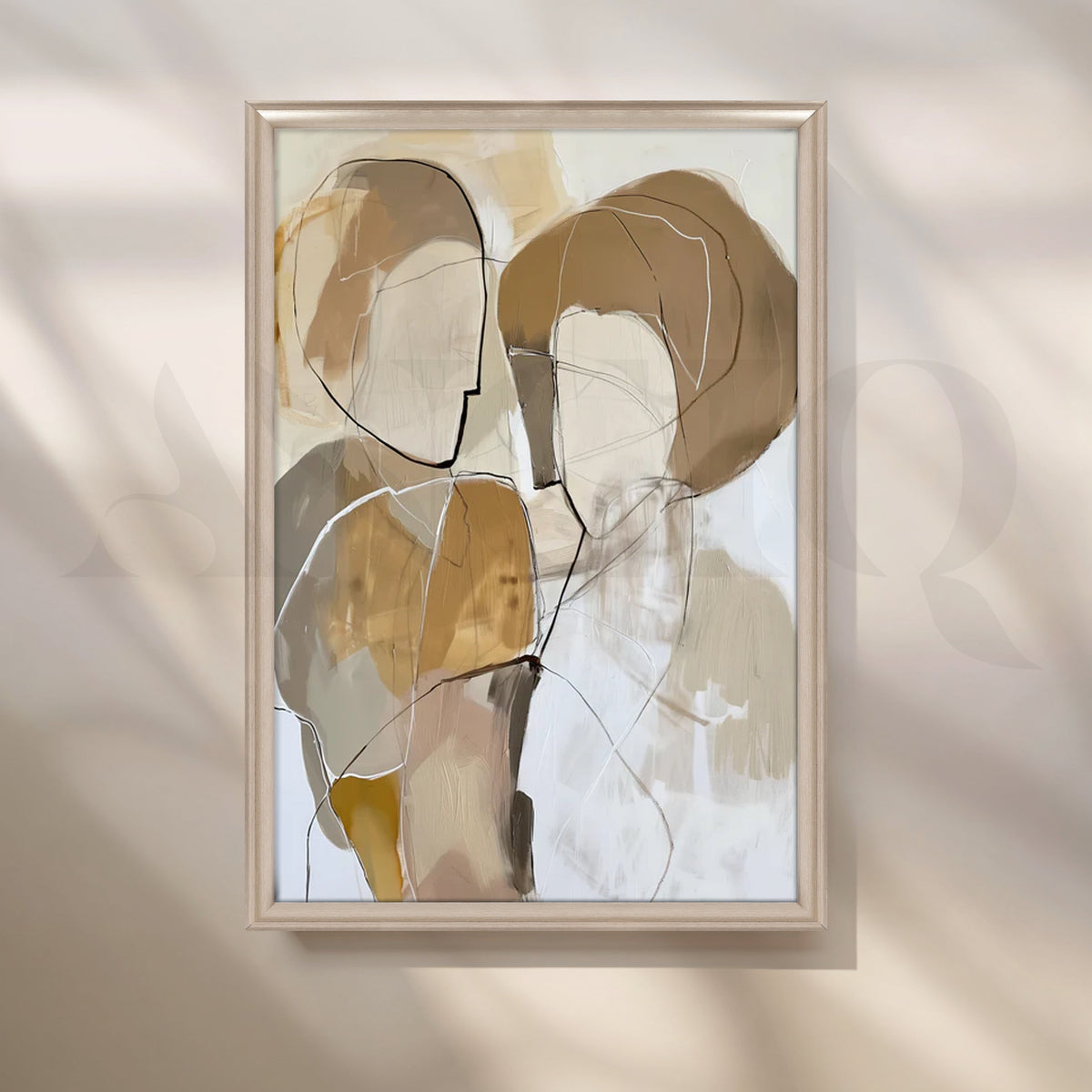 Soft Silhouettes Canvas Painting for Minimalist Living Rooms – Asha Art Studio – Image 4