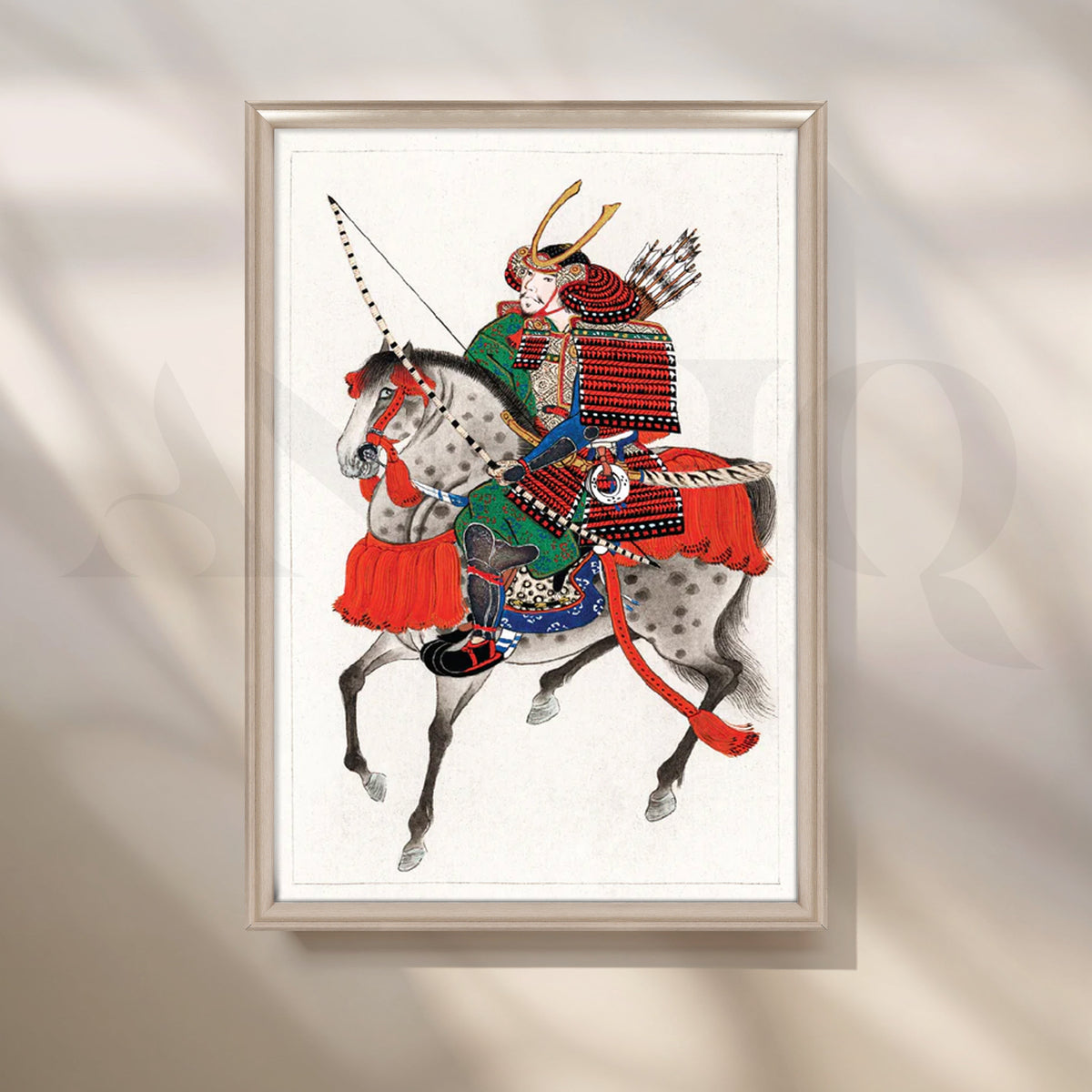 Samurai Horseman Canvas Painting for Living Room or Office – Asha Art Studio – Image 4
