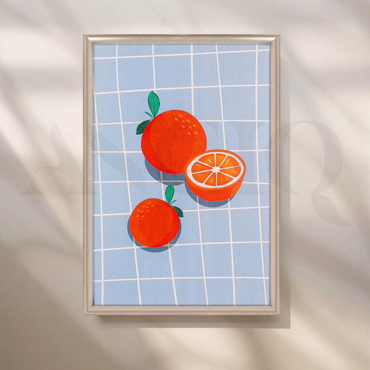 Citrus Grid Minimal Canvas Pop Art – Asha Art Studio – Image 4