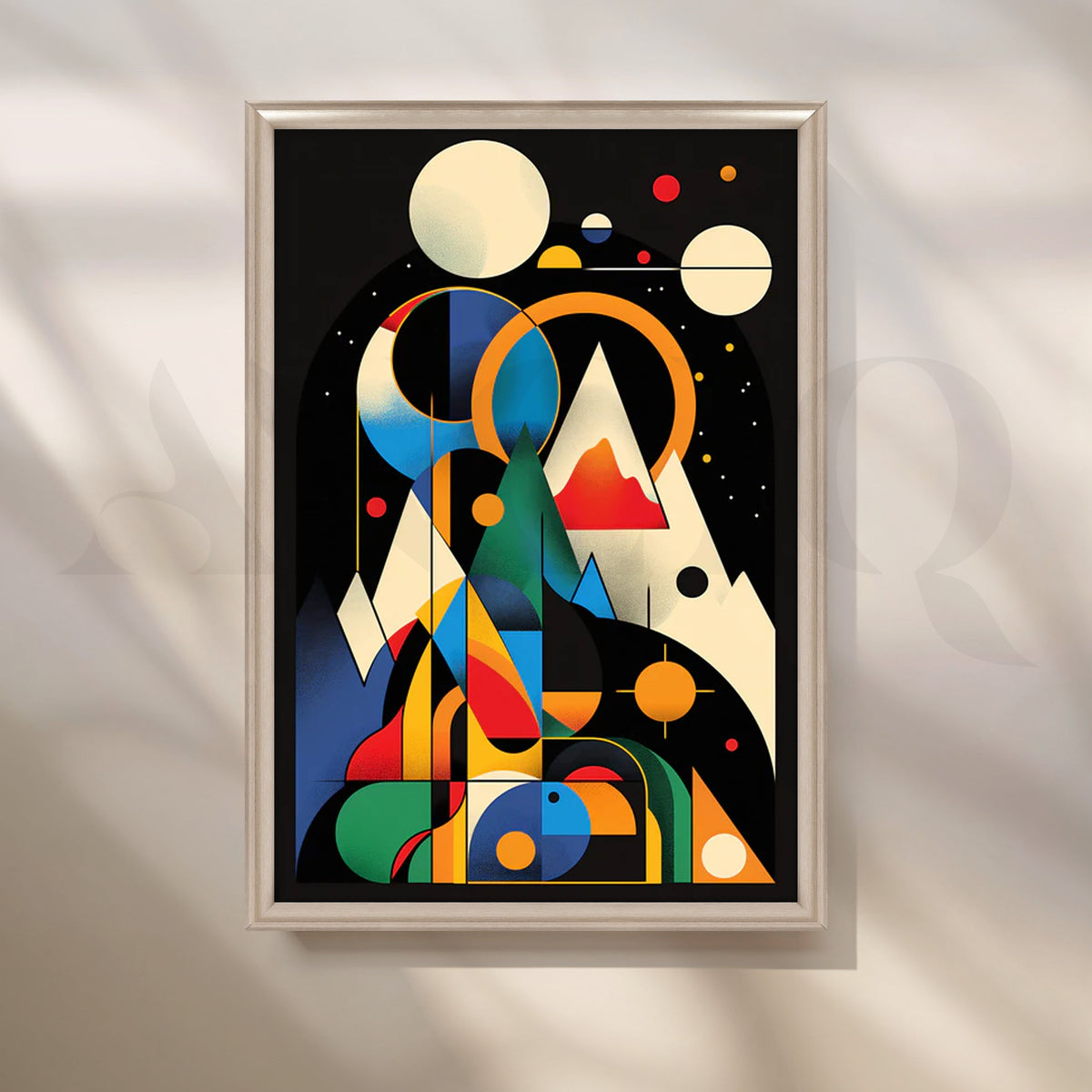 Cosmic Bauhaus Peaks Canvas Pop Art – Asha Art Studio – Image 4
