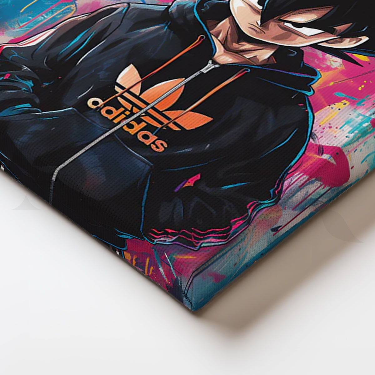 Neon Saiyan Canvas Artwork – Asha Art Studio – Image 2