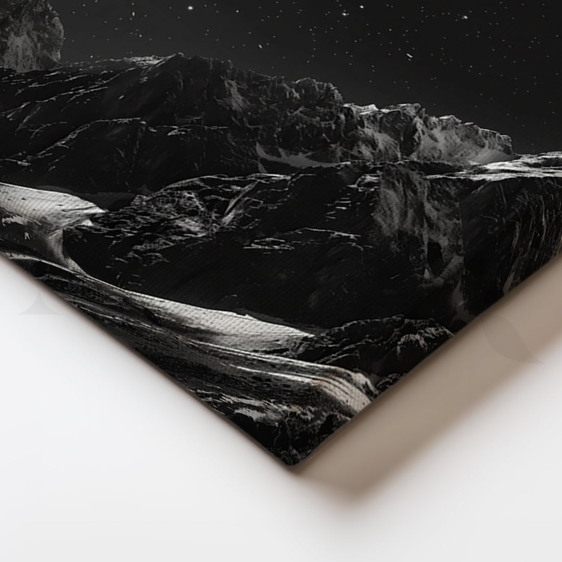 Starlit Mountain Night Canvas Artwork – Asha Art Studio