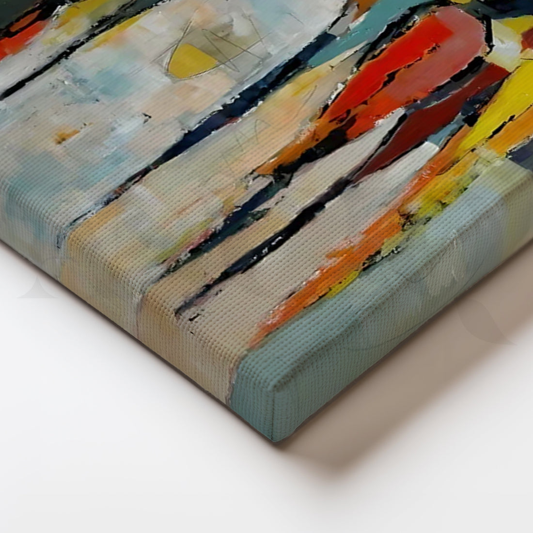 Gathering at Dusk Canvas Painting for Modern Living Room – Asha Art Studio