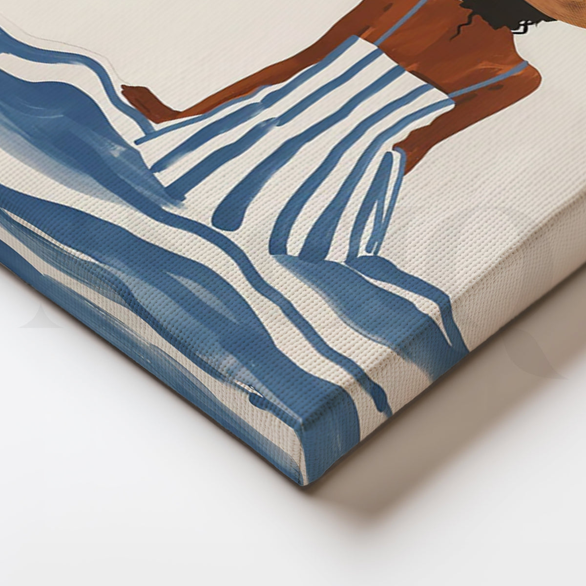 Striped Serenity Canvas Artwork – Asha Art Studio – Image 2