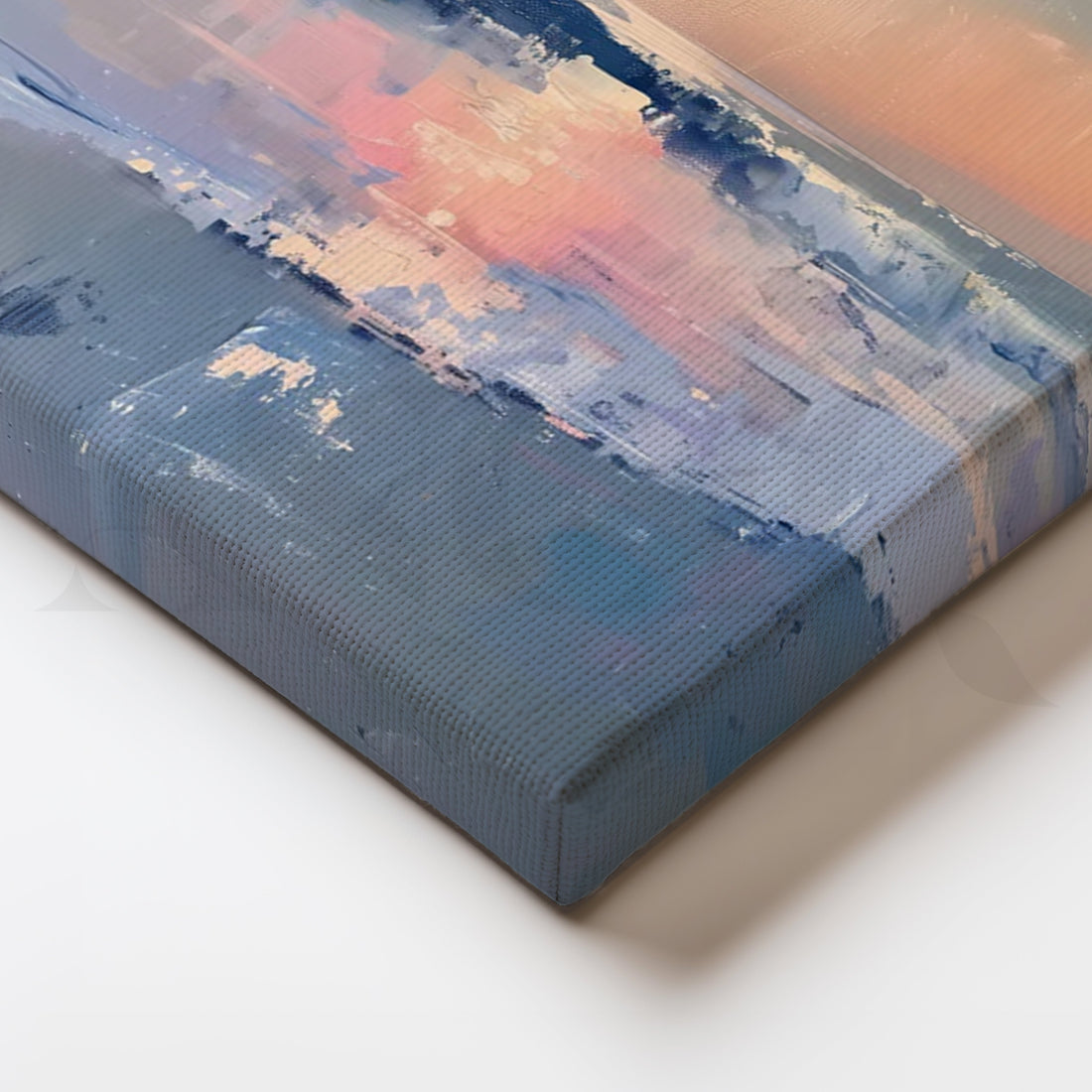 Blush Tide Canvas Painting for Coastal Living Room – Asha Art Studio