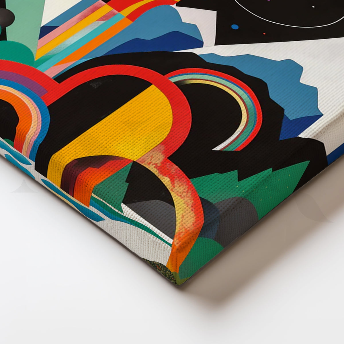 Cosmic Rainbow Arches Canvas Artwork – Asha Art Studio – Image 2