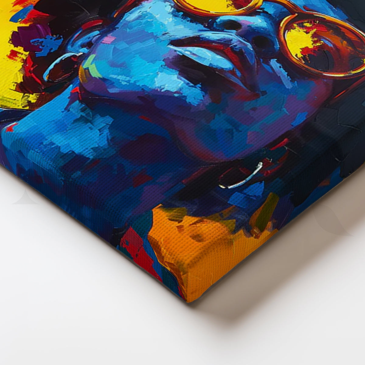 Golden Gaze Canvas Painting for Studio or Loft – Asha Art Studio – Image 2