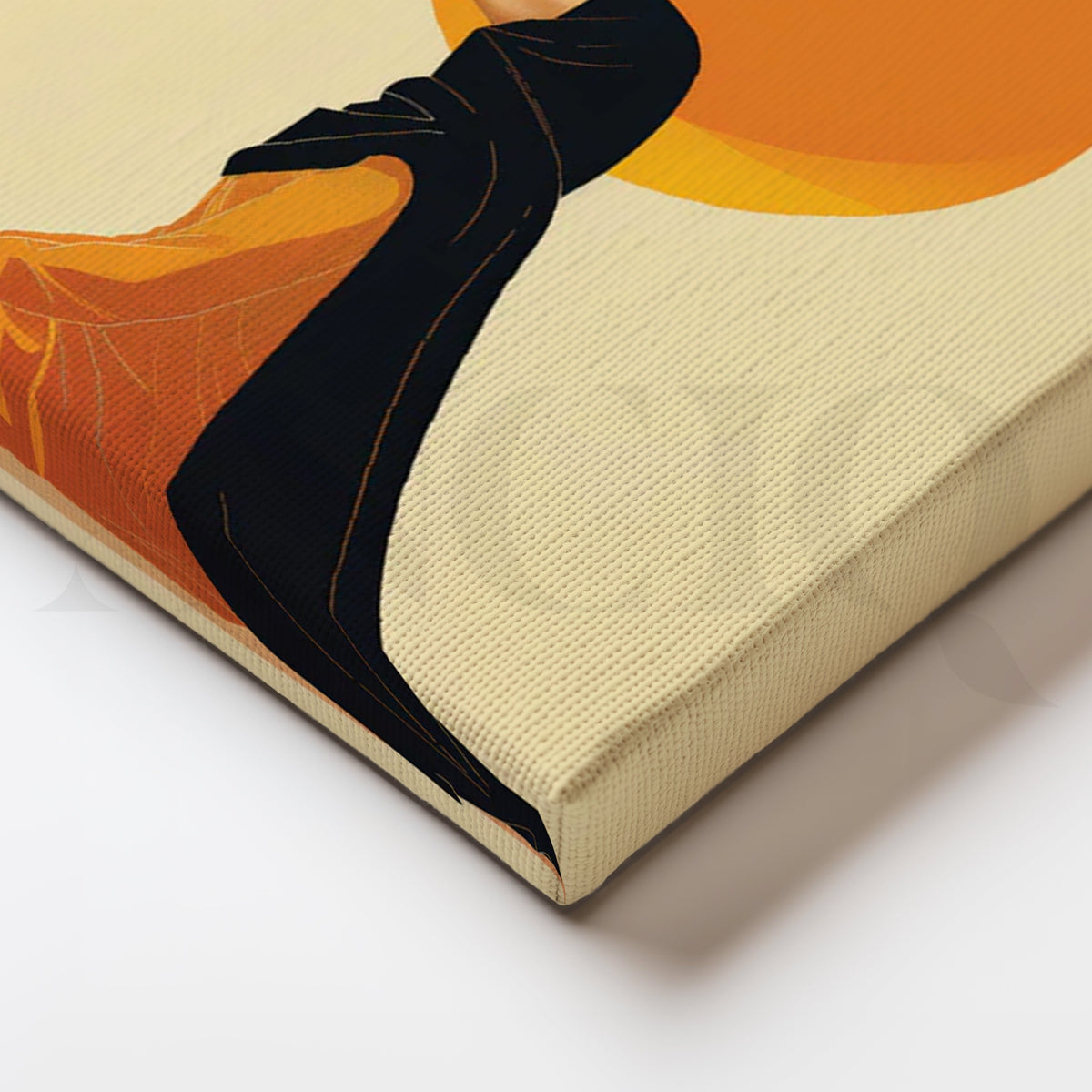 Sunlit Serenity Canvas Painting for Meditation Room – Asha Art Studio – Image 2