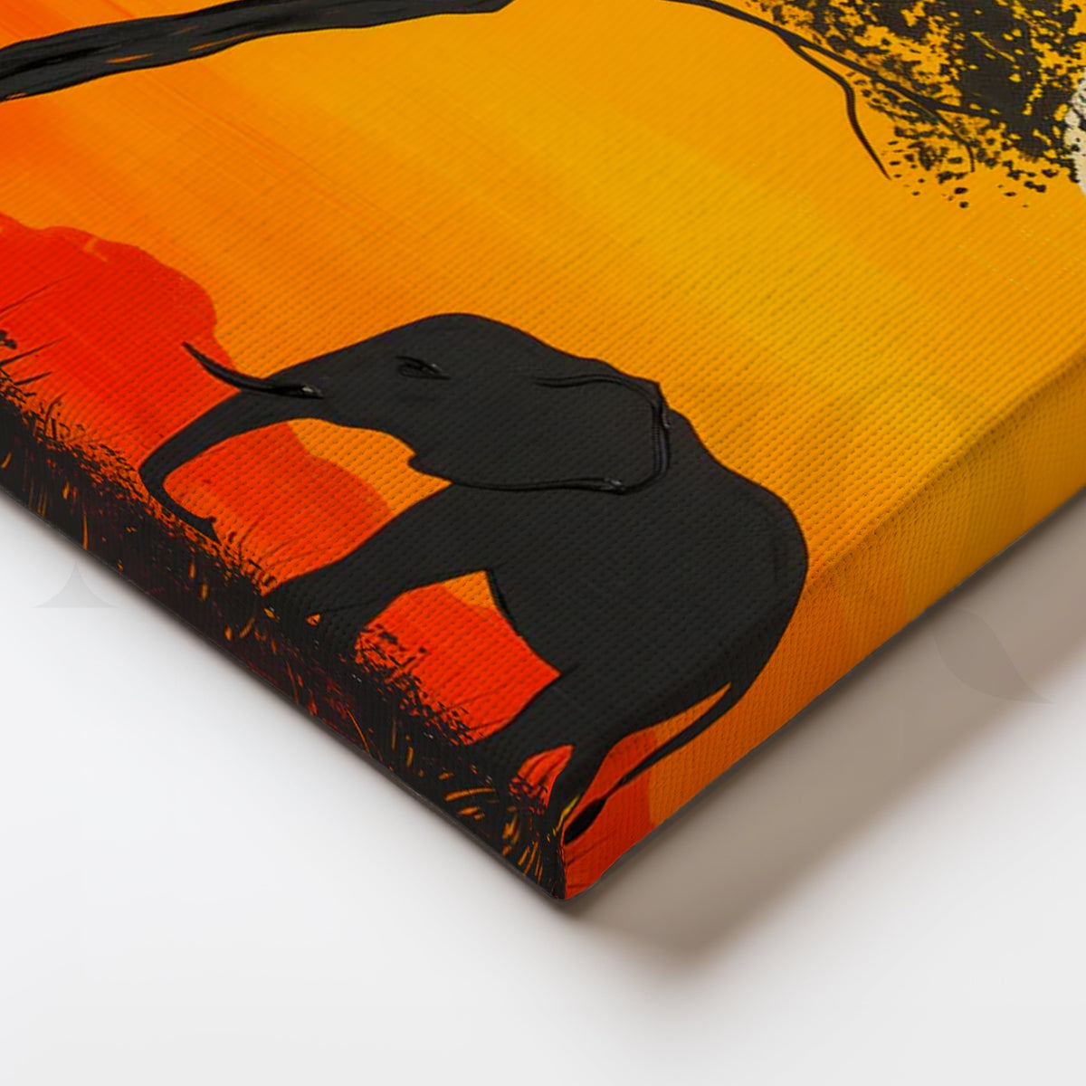 Savannah Sunset Elephant Canvas Pop Art – Asha Art Studio – Image 2