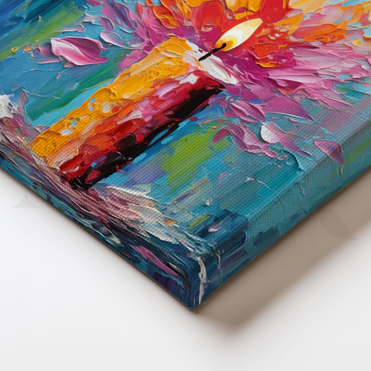 Luminous Bloom Canvas Painting for Cozy Living Room – Asha Art Studio – Image 2