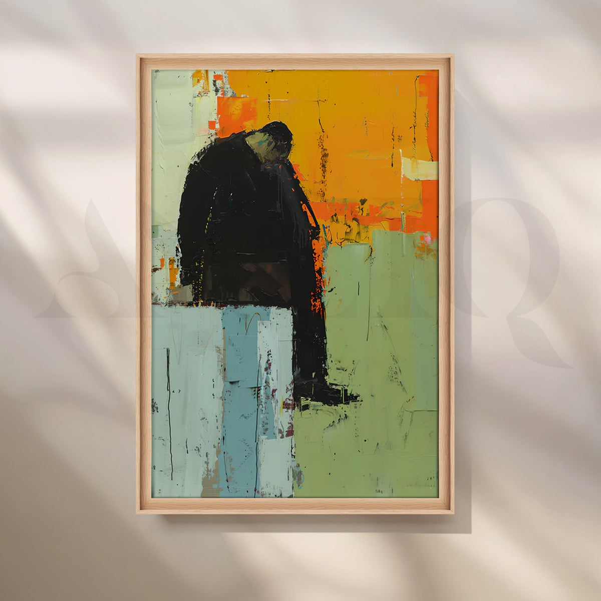 Ember Solitude Abstract Canvas Artwork – Asha Art Studio – Image 5