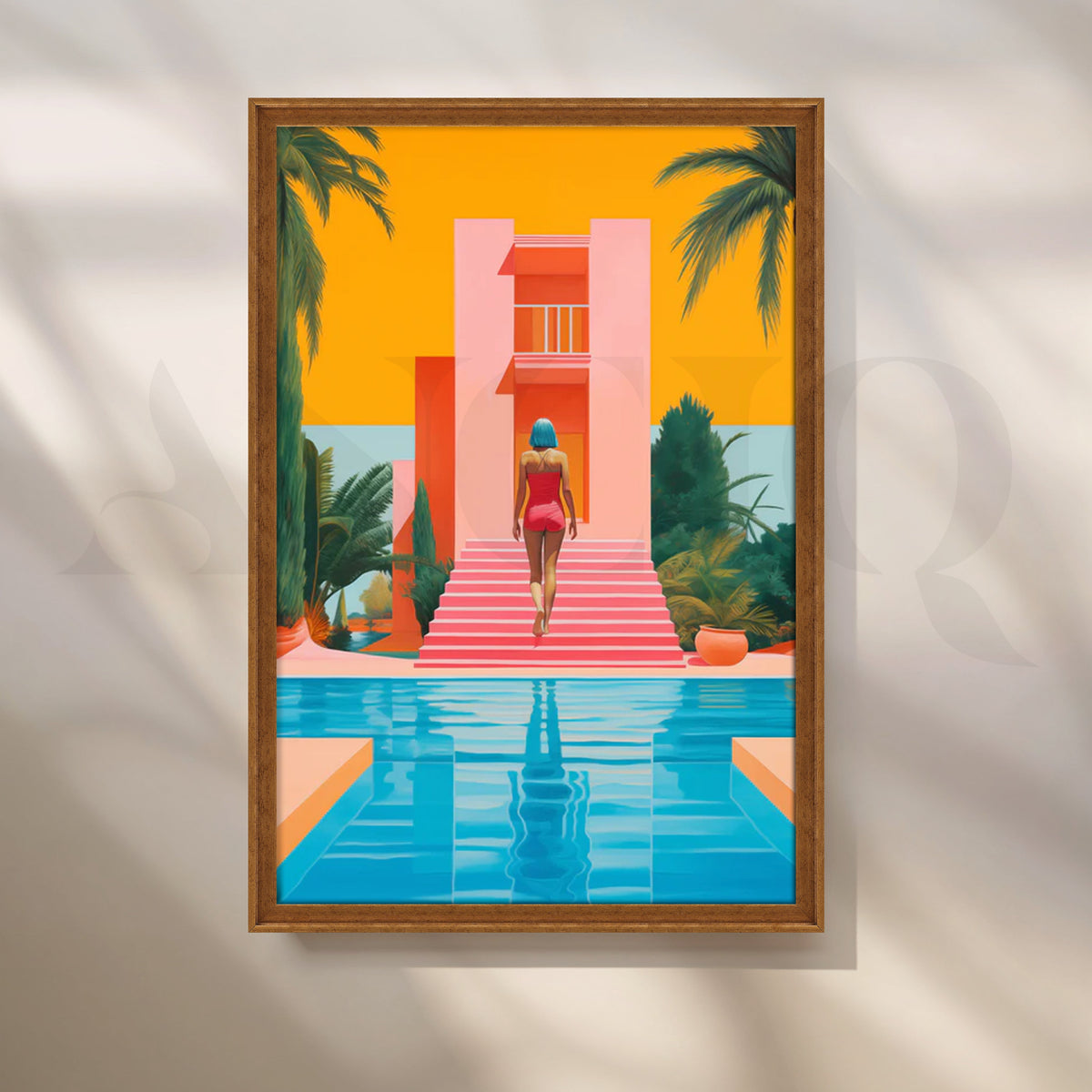 Tropical Modern Daydream’ Canvas for Bathroom – Asha Art Studio – Image 6